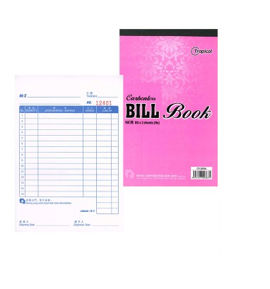 Tropical Bill Book 2 ply NCR (80 sheets)