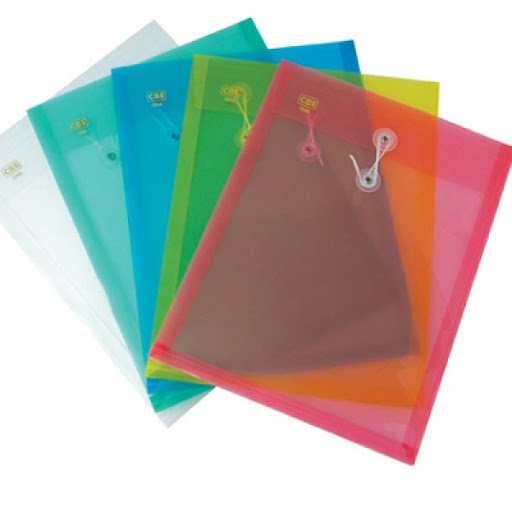 Plastic Document Envelope with String-Vertical (F4)